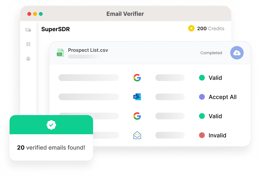 Email Verification by SuperSDR